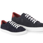 blue suede sneakers