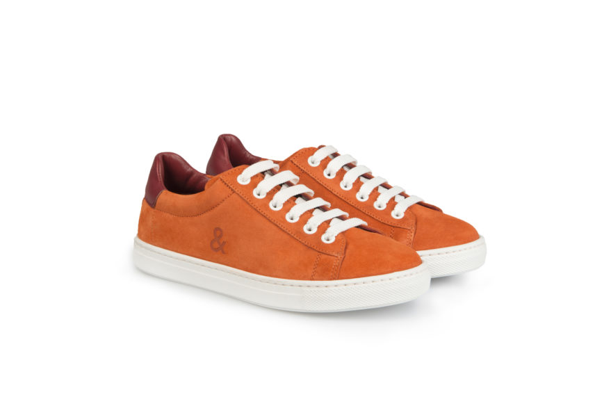 Leather sneakers suede